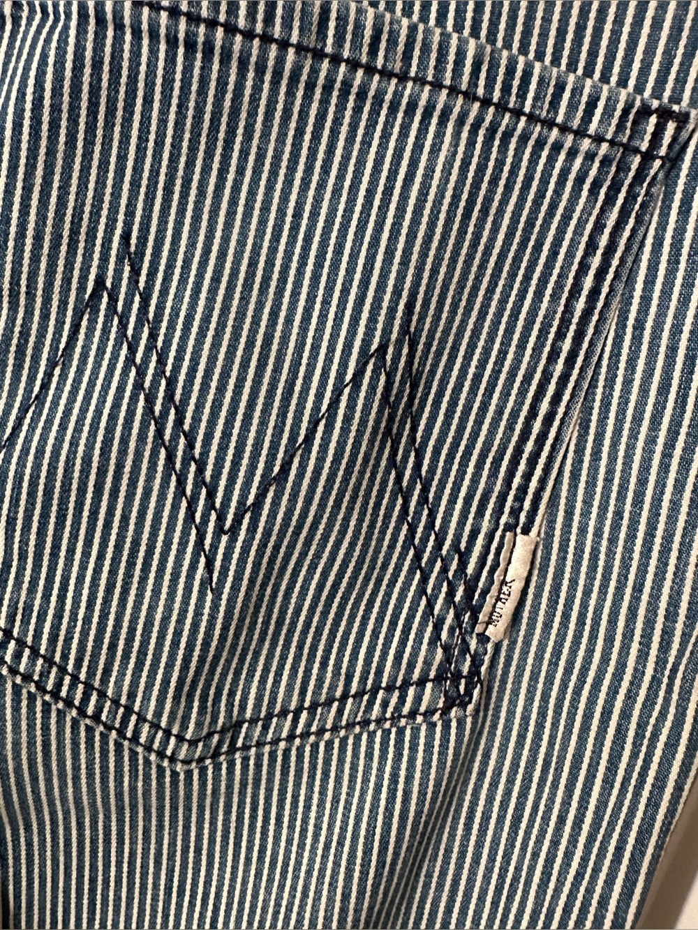 MOTHER 30 Tie Me Up Rascal Down The Road Striped Lo Rise Railroad Skinny Jean - Picture 9 of 14